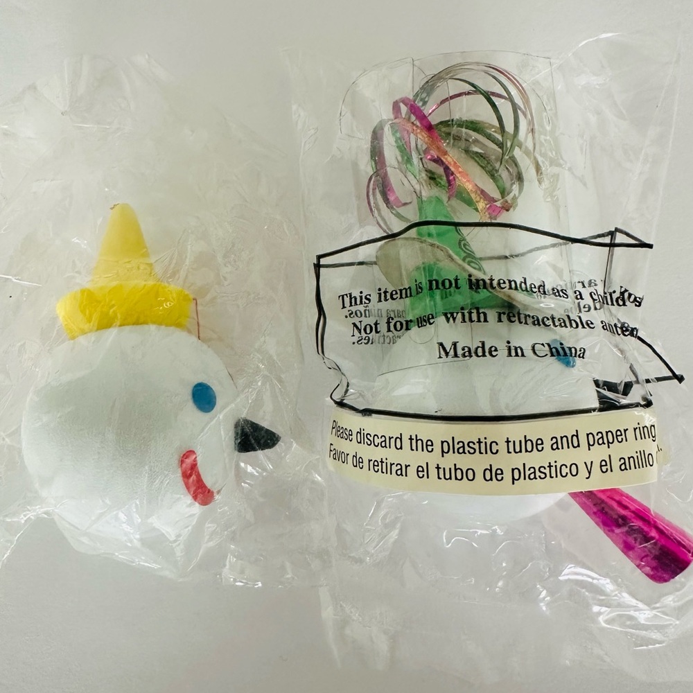 Set of two Jack In the Box Antenna Balls-Jack and Year 2000